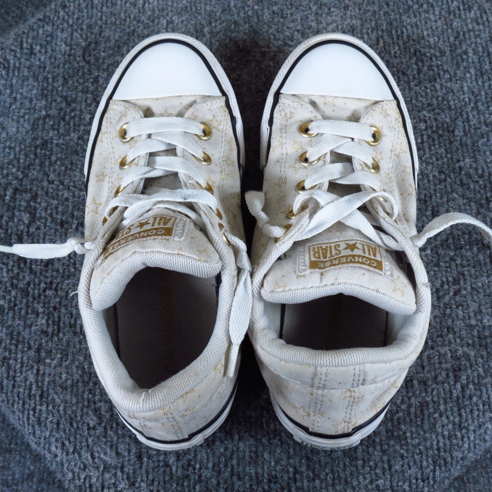 Converse Chuck Taylor All Star Street Slip Kids Sneaker Size 2 Cream Gold Shoes - Picture 5 of 7